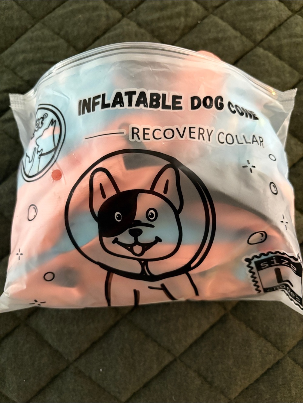 Inflatable Dog Recovery Collar - Pink